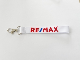 Krótka smycz biała z logo RE/MAX